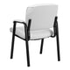 White LeatherSoft/Black Frame |#| White LeatherSoft Executive Side Reception Chair with Black Frame - Home Office