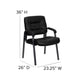 Black LeatherSoft/Black Frame |#| Black LeatherSoft Executive Side Reception Chair with Black Frame - Home Office