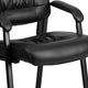 Black LeatherSoft/Black Frame |#| Black LeatherSoft Executive Side Reception Chair with Black Frame - Home Office