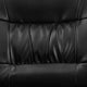 Black LeatherSoft/Black Frame |#| Black LeatherSoft Executive Side Reception Chair with Black Frame - Home Office