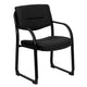 Black LeatherSoft Executive Reception Chair with Sled Base and Foam Padded Seat