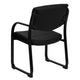 Black LeatherSoft Executive Reception Chair with Sled Base and Foam Padded Seat