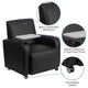 Black |#| Black LeatherSoft Guest Chair w/Tablet Arm, Front Wheel Casters &Cup Holder