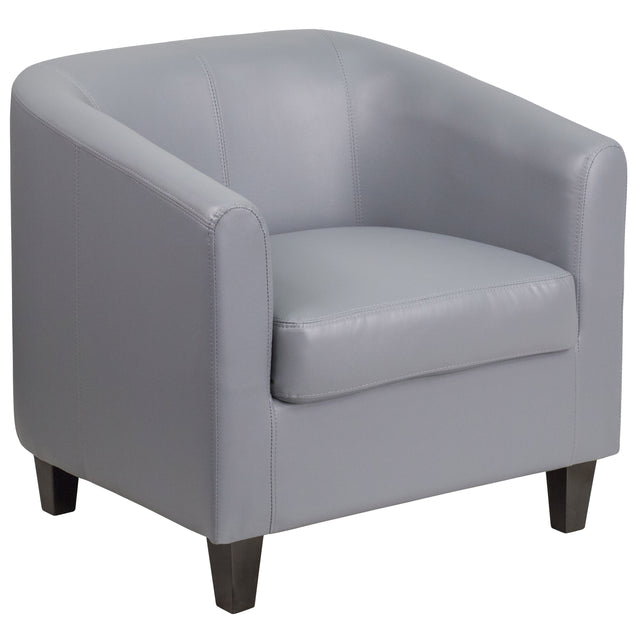 LeatherSoft Lounge Chair with Sloping Arms - View 1