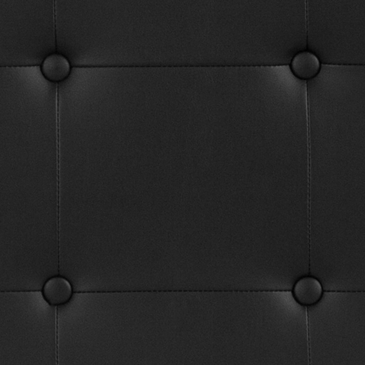 Black,Full |#| Button Tufted Upholstered Full Size Headboard in Black Vinyl