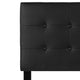 Black,Twin |#| Button Tufted Upholstered Twin Size Headboard in Black Vinyl