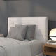 White,Twin |#| Button Tufted Upholstered Twin Size Headboard in White Vinyl