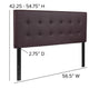 Brown,Full |#| Button Tufted Upholstered Full Size Headboard in Brown Vinyl