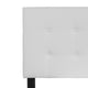 White,Full |#| Button Tufted Upholstered Full Size Headboard in White Vinyl