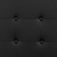 Black,Queen |#| Button Tufted Upholstered Queen Size Headboard in Black Vinyl