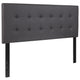 Gray,Full |#| Button Tufted Upholstered Full Size Headboard in Gray Vinyl