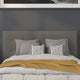 Gray,Full |#| Button Tufted Upholstered Full Size Headboard in Gray Vinyl