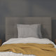 Gray,Twin |#| Button Tufted Upholstered Twin Size Headboard in Gray Vinyl