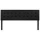 Black,King |#| Button Tufted Upholstered King Size Headboard in Black Vinyl