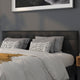 Black,King |#| Button Tufted Upholstered King Size Headboard in Black Vinyl