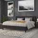 Black,King |#| Button Tufted Upholstered King Size Headboard in Black Vinyl