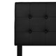 Black,King |#| Button Tufted Upholstered King Size Headboard in Black Vinyl