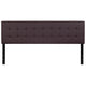 Brown,King |#| Button Tufted Upholstered King Size Headboard in Brown Vinyl