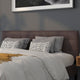 Brown,King |#| Button Tufted Upholstered King Size Headboard in Brown Vinyl