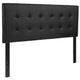 Black,Full |#| Button Tufted Upholstered Full Size Headboard in Black Vinyl