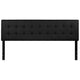 Black,King |#| Button Tufted Upholstered King Size Headboard in Black Vinyl