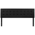 Black,King |#| Button Tufted Upholstered King Size Headboard in Black Vinyl