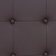 Brown,Queen |#| Button Tufted Upholstered Queen Size Headboard in Brown Vinyl