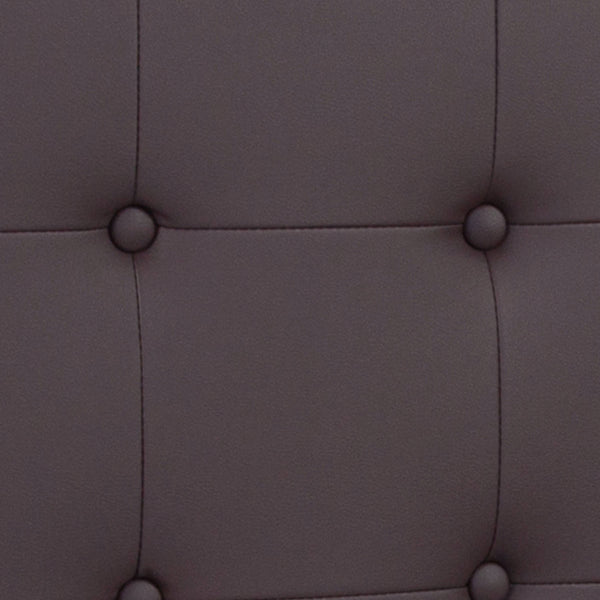 Brown,Full |#| Button Tufted Upholstered Full Size Headboard in Brown Vinyl