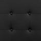 Black,Queen |#| Button Tufted Upholstered Queen Size Headboard in Black Vinyl