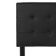 Black,Full |#| Button Tufted Upholstered Full Size Headboard in Black Vinyl