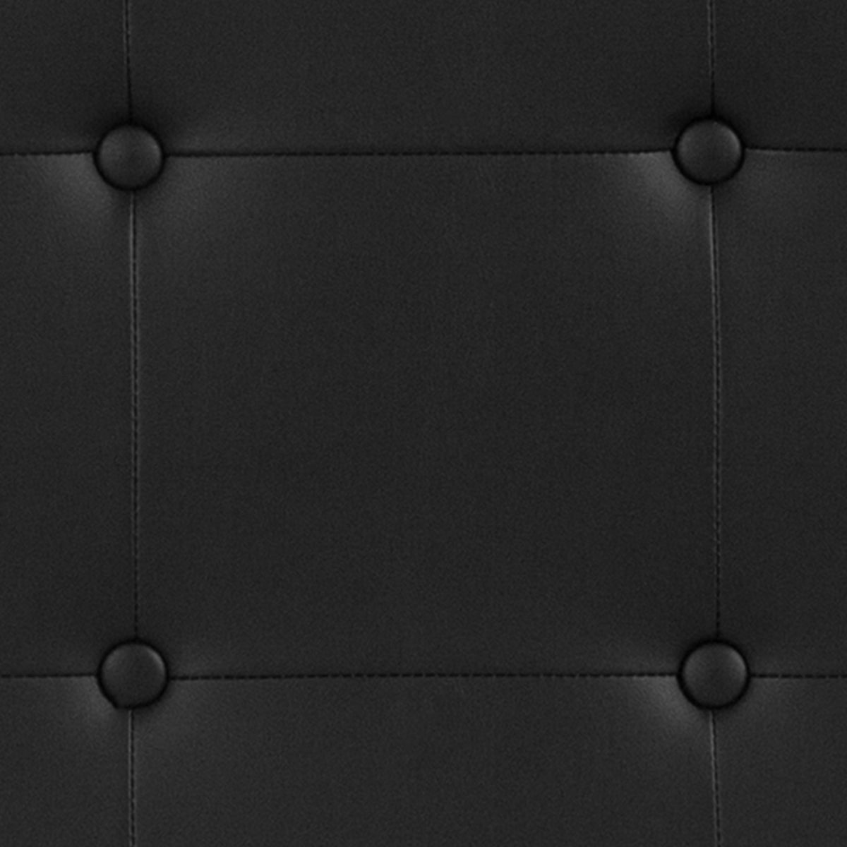 Black,Twin |#| Button Tufted Upholstered Twin Size Headboard in Black Vinyl