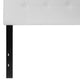 White,Twin |#| Button Tufted Upholstered Twin Size Headboard in White Vinyl
