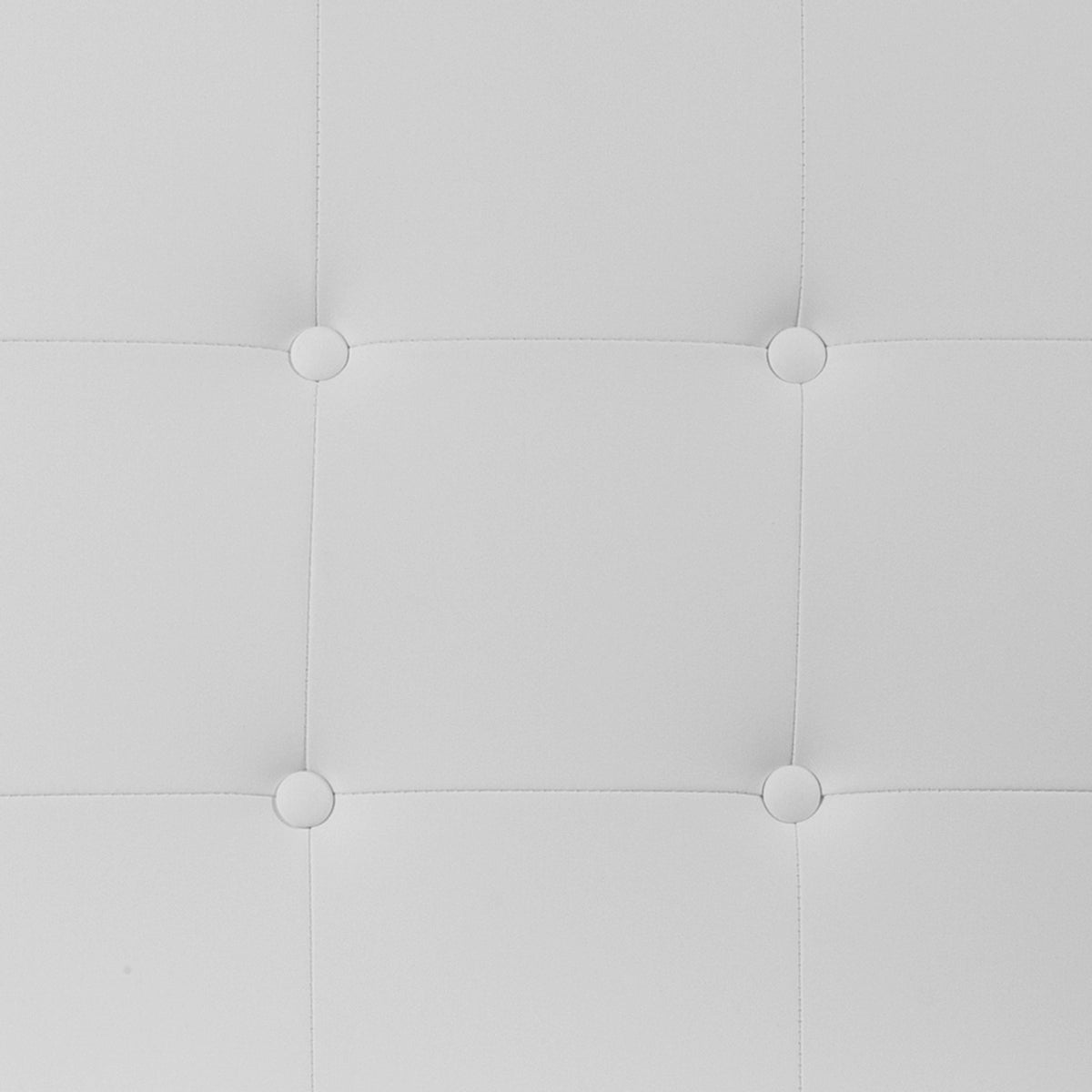 White,Twin |#| Button Tufted Upholstered Twin Size Headboard in White Vinyl