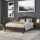 Dark Brown,Queen |#| Upholstered Queen Size Arched Headboard with Accent Nail Trim in Dk Brown Fabric