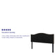 Black,Queen |#| Upholstered Queen Size Arched Headboard with Accent Nail Trim in Black Fabric