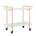  White/Polished Brass Frame