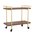  Walnut/Polished Brass Frame