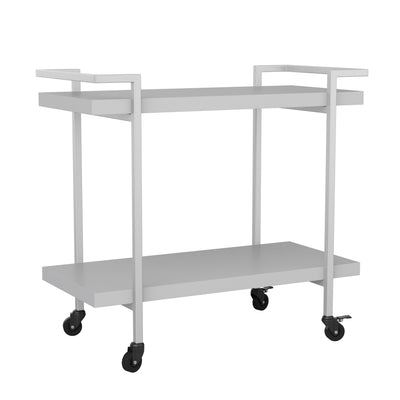 Mobile 2 Tier Home Office Printer Cart with Side Storage - View 1