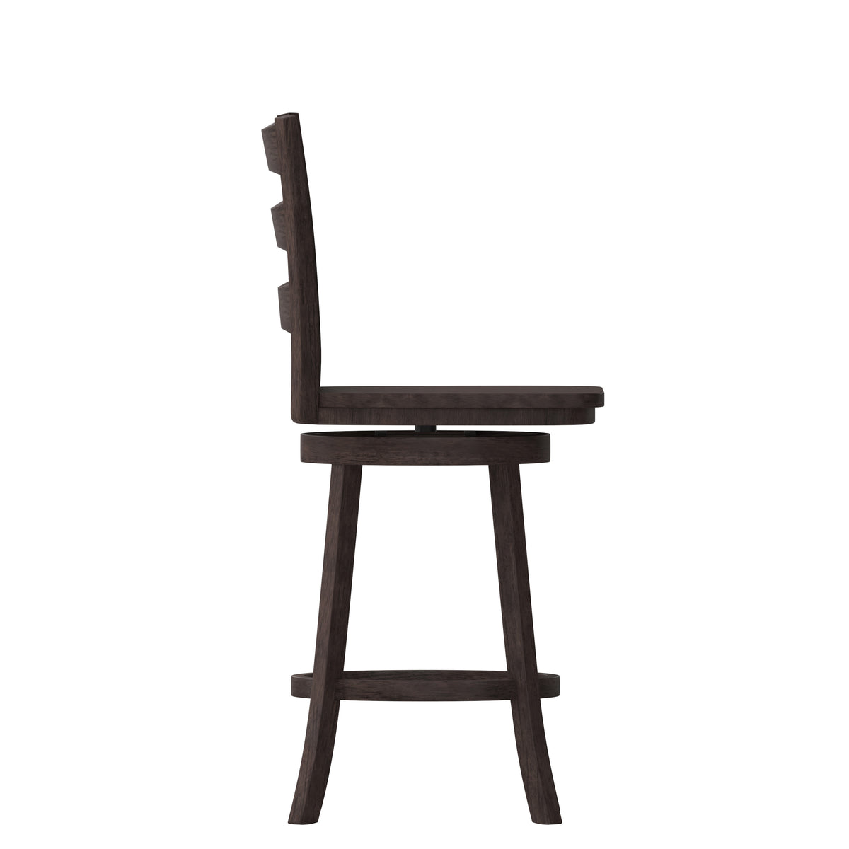 Gray Wash Walnut |#| Commercial Wooden Swivel Counter Height Stool in Gray Wash Walnut