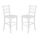 White Wash |#| Commercial Grade Wooden Bar Height Stool in Antique White Wash, Set of 2