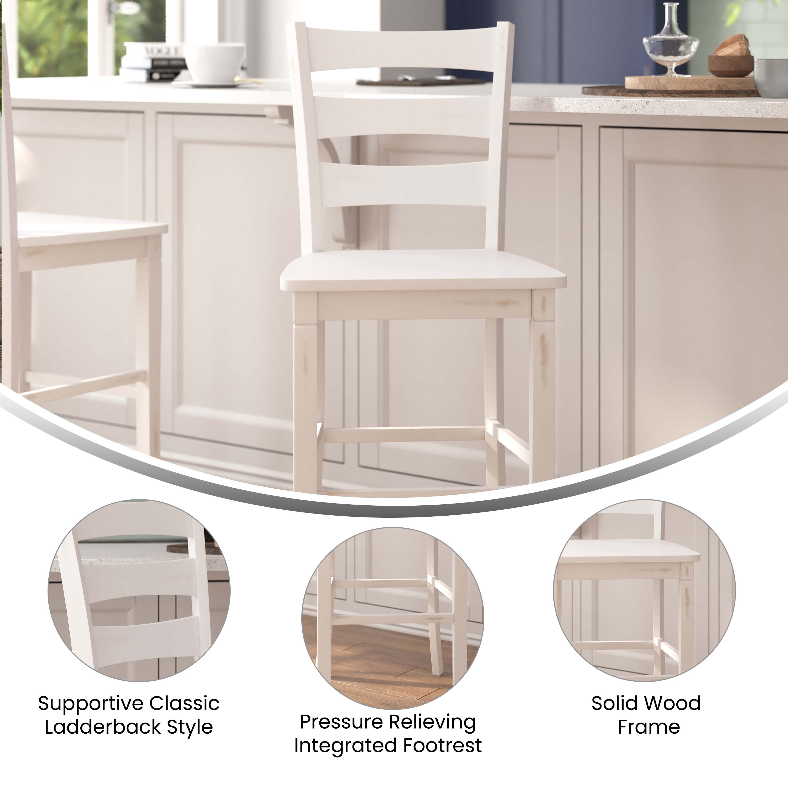 White washed wood bar stools best sale