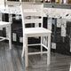 White Wash |#| Commercial Grade Wooden Counter Height Stool in Antique White Wash, Set of 2