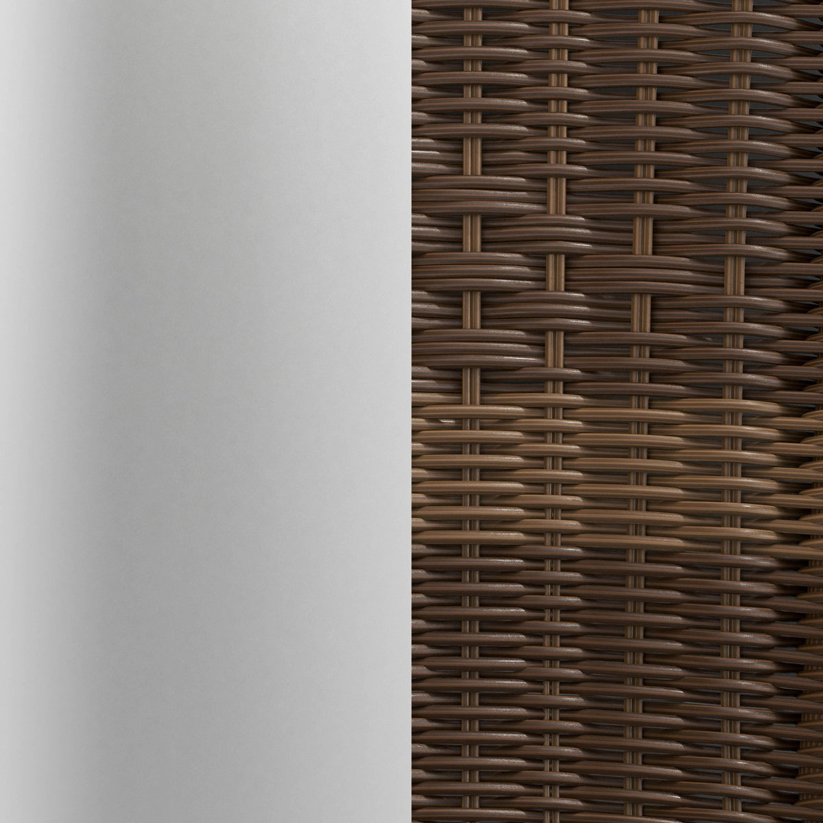 Dark Brown |#| 23.5" Square Aluminum Indoor-Outdoor Table Set with 2 Dark Brown Rattan Chairs