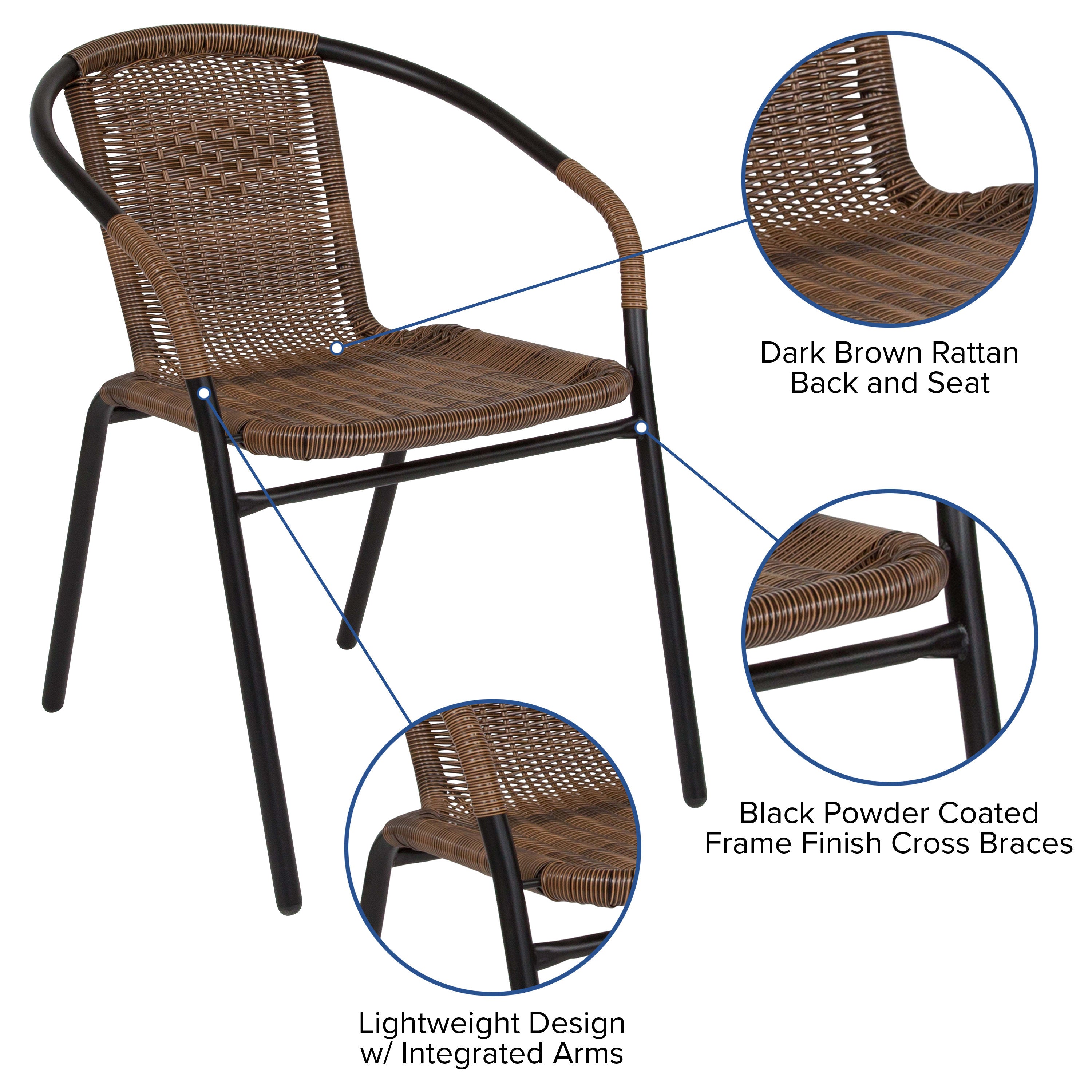 Hd designs outdoors wicker stack chair 2025