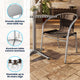 Dark Brown |#| 31.5" Square Aluminum Indoor-Outdoor Table Set with 4 Dark Brown Rattan Chairs