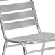 Aluminum |#| Commercial Aluminum Indoor-Outdoor Restaurant Stack Chair with Triple Slat Back