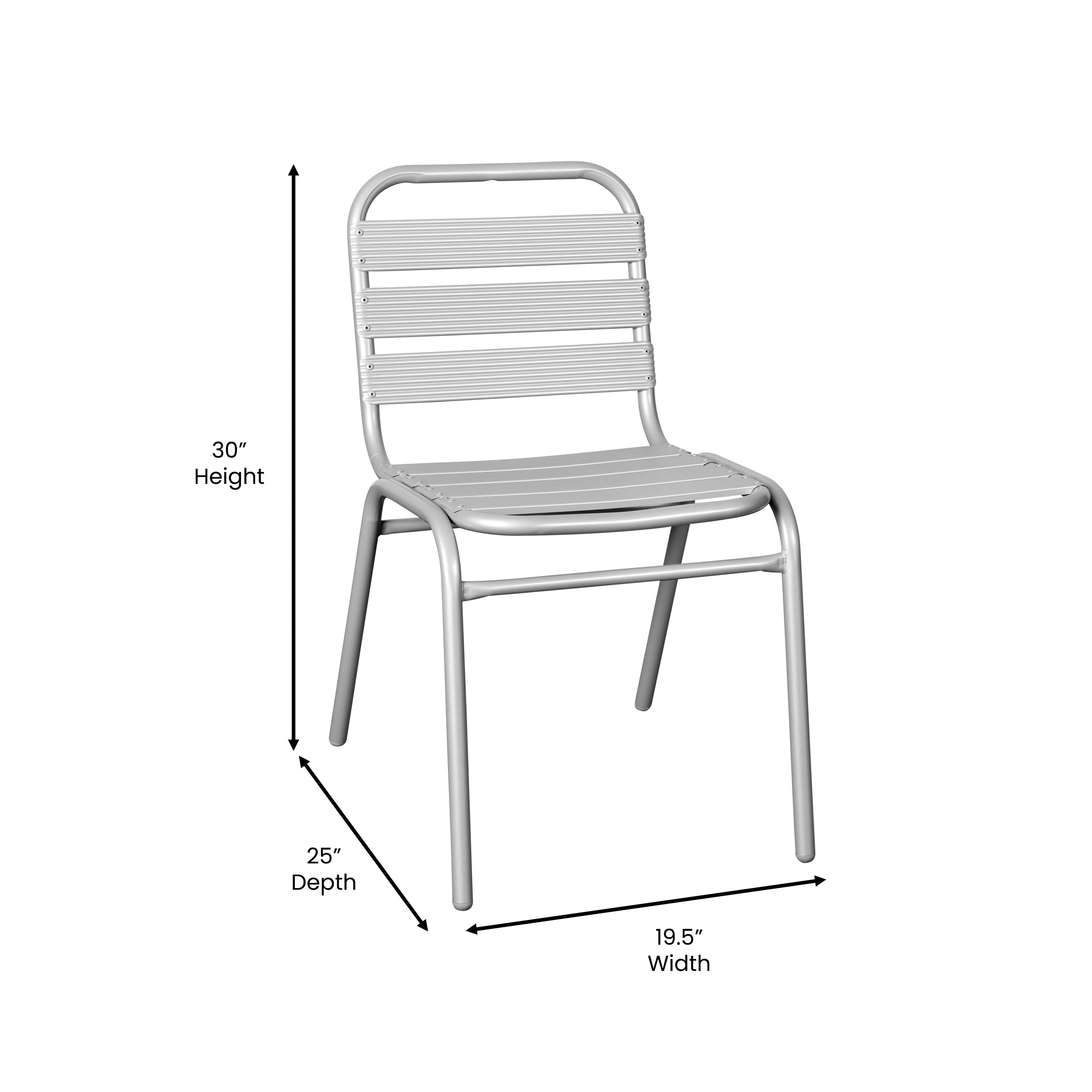 Flash furniture black metal restaurant stack chair with aluminum slats store
