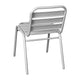 Silver |#| Commercial Silver Indoor-Outdoor Restaurant Stack Chair with Triple Slat Back