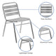 Aluminum |#| Commercial Aluminum Indoor-Outdoor Restaurant Stack Chair with Triple Slat Back