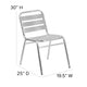 Aluminum |#| Commercial Aluminum Indoor-Outdoor Restaurant Stack Chair with Triple Slat Back